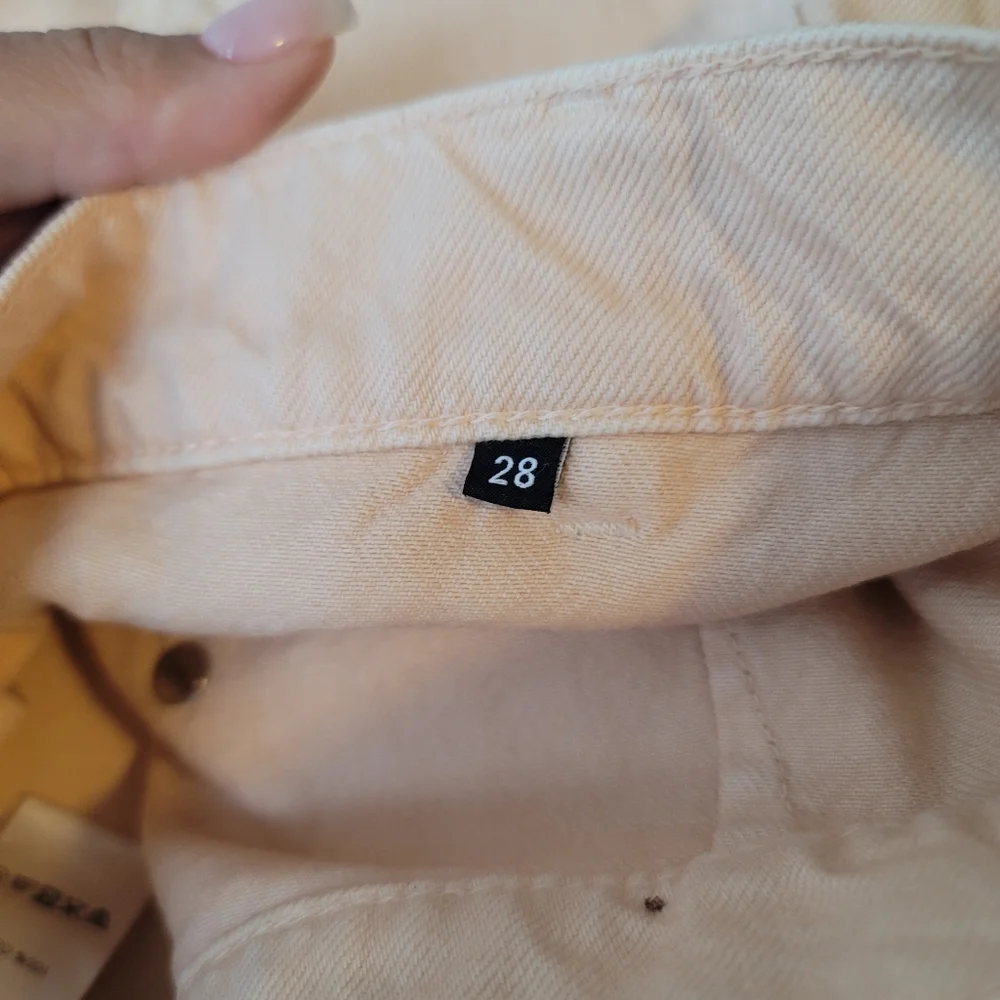 Joseph Brompton Wide Leg High Rise Jeans In Apricot Size 28